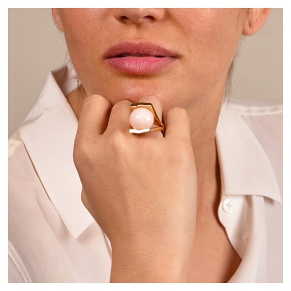 LELE SADOUGHI • Gold Pinball Pearl Cocktail Ring - Picture 2 of 7